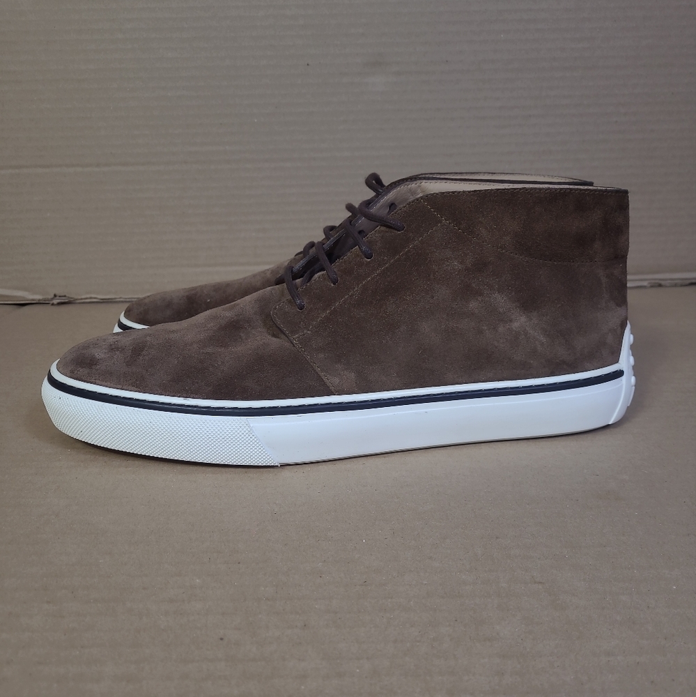 Tod's Suede Brown Desert Boot Sneaker  Casual Men Sz 12 - Picture 7 of 16